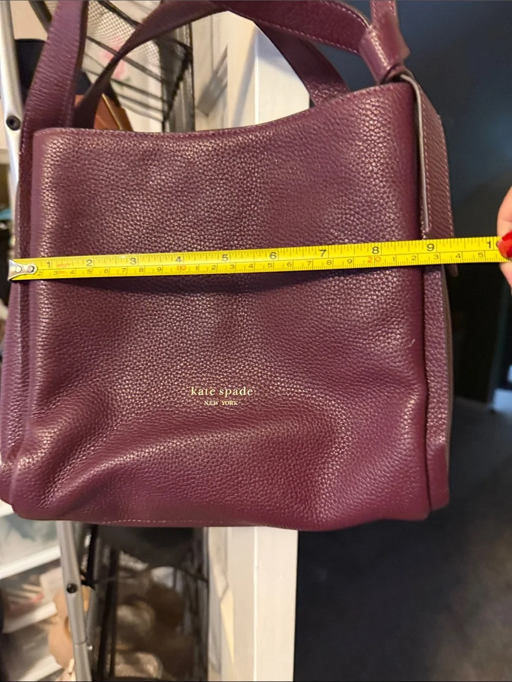kate spade Plum Pebbled Leather Shoulder Bag